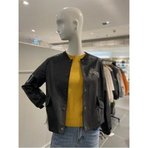 르니앤맥코이 레터링 포인트 노카라 페이크 가죽 자켓 (ML04JK001HJY)