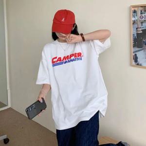 반팔티 CAMPER 프린팅 박스 반팔 티셔츠 USI A200250