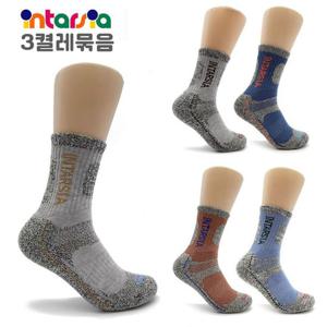 인따르시아 등산양말 남성 배색스포츠양말 3켤레묶음[WB96521]