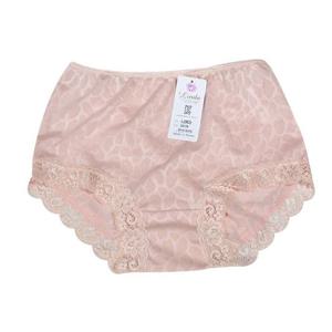 여성 호피 레이스 파워네트 고급 홑겹 삼각 팬티 1p