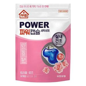 해피홈 파워캡슐 세탁세제 트리플로즈 32개입