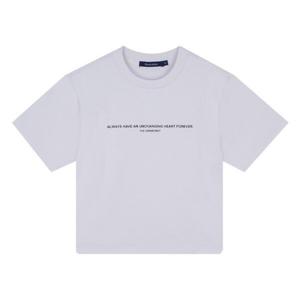 [클라이드앤]여성  크롭 레터링 반팔티 FOB TS723F