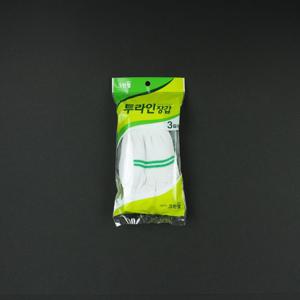 크린랩- 투라인장갑 3켤레 크린랩 실장갑 면장갑 목장