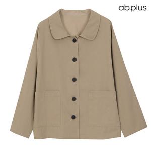 [ab.plus] 클래식 코튼 라운드 카라 포켓 자켓 (LSY3MJ50A)
