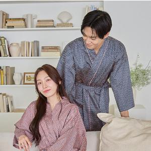 바풀 CA4S69215 커플가운 순면 나이트 로브 가운 샤워가운