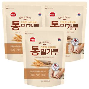 해표 통밀가루 1kg 3개