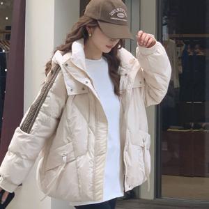 [랄라모션] 심플 후드 하이넥 숏패딩(llm0269)