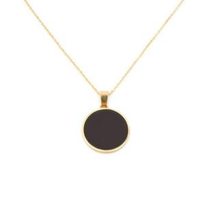 14k 오닉스 1.75cm 라운드 펜던트 OPDJP4237-1