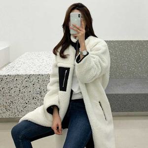 양털후리스롱자켓 양털 후리스 여자 오버사이즈 패션룩 아우터