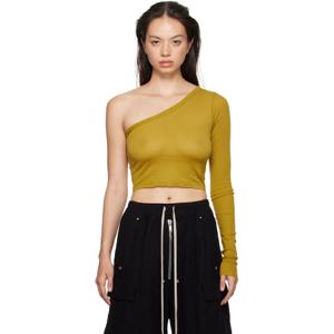 25 FW 릭오웬스 여성 옐로우 포터빌 지기 티셔츠 242126F110000