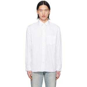 25 FW GANT 240 MULBERRY STREET 남성 화이트 패치 포켓 셔츠 241170M192001