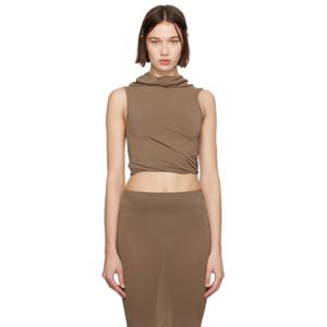 25 FW 릭오웬스 여성 탠 포터빌 롤라 티셔츠 242039F110017