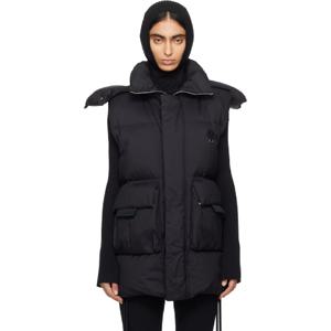 25 FW 몽클레어 여성 Moncler x 윌로우 스미스 블랙 세이블 다운 베스트 251171F061000