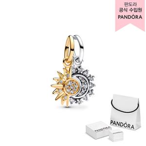 [판도라(주얼리)][백화점 보증서 제공] 스플리터블 썬 & 문 댕글 참 763585C01