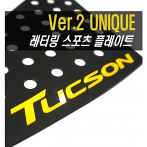 투싼ix 레터링 스포츠 플레이트 몰딩 좌우 1set