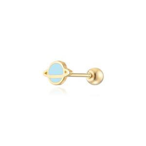 [GB] 스카이 에폭시 행성 10K GOLD 피어싱 귀걸이 LPTO4005T