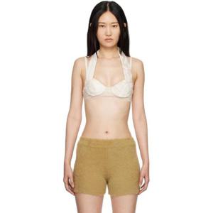 25 FW 쟈크뮈스 여성 베이지   화이트 르 파피에 르 오 쿠시누 브라 222553F111051