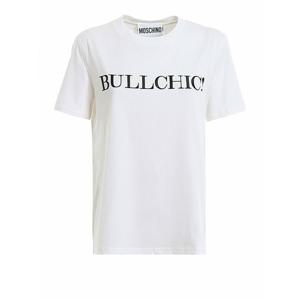 [MOSCHINO] 라프리마 여성 티셔츠 Bullchic 자수 저지 71104401001 화이트 /8