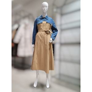 [SI] SI데님배색 앞트임 원피스SHOAI2550