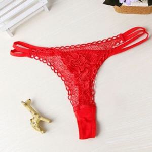 한송이 장미 레이스 T팬티 / 여성 섹시 티팬티