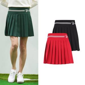보스케 여성 봄 가을 골프웨어 골프 주름 플리츠 큐롯 스커트 L102396