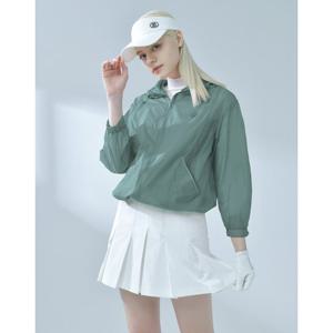 닥스 골프 여성 24SS 클리어런스 그레이 에어리 홑겹 후드 점퍼 DNJU4B402G2
