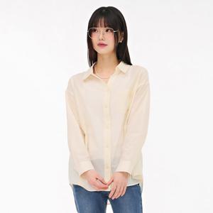 여성 오픈 카라 소매 롤업 셔츠-EBRG5472C05