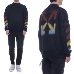 [오프화이트] 20FW 남성 디아고날 니트 스웨터 (OMHA036F20KNI001_1087_20F)