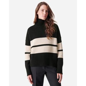 바네사브루노 24FW 블랙 울혼방 터틀넥 긴팔니트 VISW4F219N2