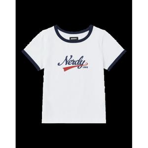 [널디] 우먼스 바시티 로고 링거 반팔 티셔츠 PNEU25ST17 W S VARSITY LOGO RINGER S S T-SHIRT