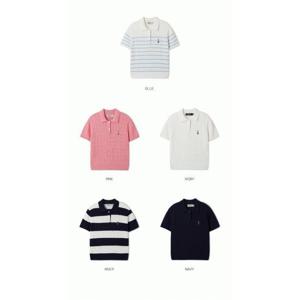 [후아유]여성용 스티브 카라 케이블 반팔 니트 / Steve Collar Cable Short Sleeve Sweater WHKAF2411F