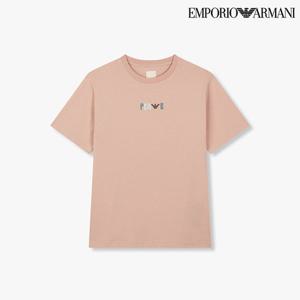 [엠포리오 아르마니]남성 배색 프린트 크루넥 티셔츠(A515126074)