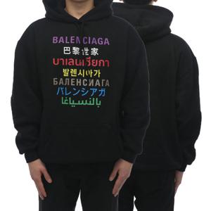 발렌시아가 남성 로고 후드 티셔츠 578135 TJVI6 2771