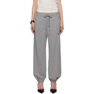 25 FW McQueen 여성 그레이 맥퀸 로고 트랙수트 팬츠 251259F086001