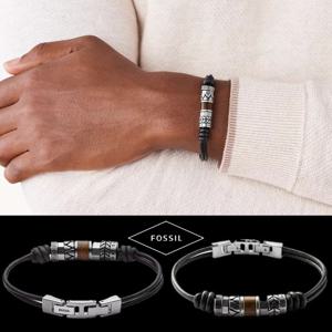 파슬 Fossil JF84196040 남자 여자 Rondell 가죽 팔찌