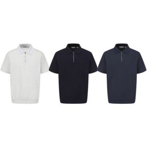 [리얼지오지아][3컬러] 25SS 데일리 사카리바조직 하프집업 반팔티 ADF2TT1904 CM9344