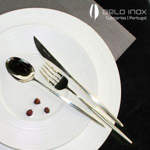 (포르투칼 벨로아이녹스) 스피릿 티타늄 샴페인 디너 커트러리 3종세트 (유광) 부부수저세트 신혼부부수저