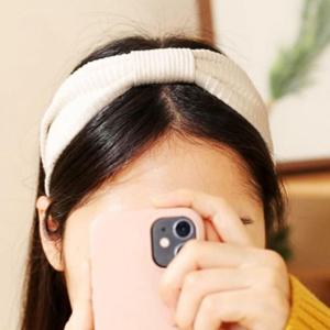리본 골지 터번 헤어밴드 와이드 머리띠