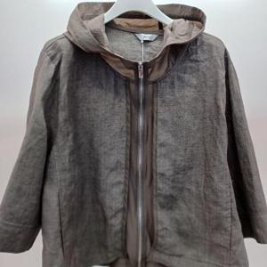 Destijl HC06 국내생산 스판 보티이중 7부소매 품넉넉한 후드 린넨 집업 점퍼 D2523jp10B