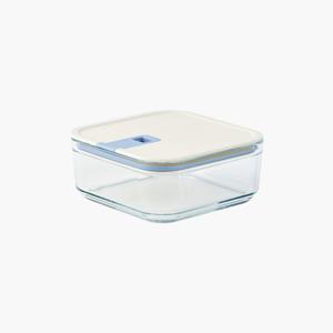 [네오플램]네오플램 퍼펙트씰M 유리 밀폐용기 진공 반찬통 냉동밥보관 냉장고 정리 용기 정사각 1100ml