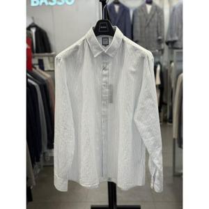 BASSO 세이브존01 썸머 스카이블루 스트라이프 쿨 린넨 면혼방 셔츠 WSZ1-TT20