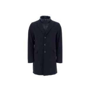Herno 싱글 브레스트 노치 라펠 하이넥 코트 CA000178U12522 9200BLUE TP934971984