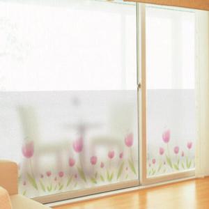 아트박스/꾸밈 cg044_m-무점착유리시트_러블리튤립_글라스시트지