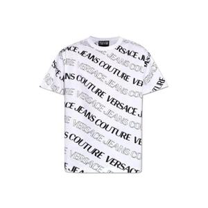 Versace 진스 꾸뛰르 올오버 로고 프린트 크루넥 티셔츠 76GAH6R0JS296 003 TP942543730