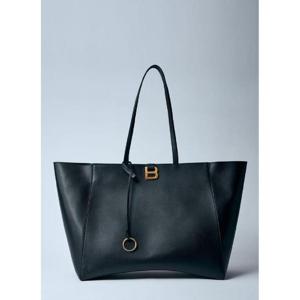25 FW 발렌시아가 여성 라지 아워글래스 소프트 토트백  bal0259025blk