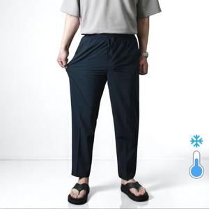 [프랭키뉴욕]남자 여름 바지 아이스 냉감 밴딩 남성 정장바지 9부 빅사이즈 블랙 네이비 아이보리 연베