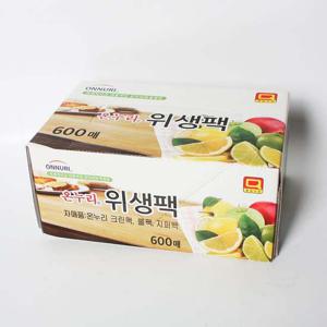온누리 위생팩 600매 비닐봉투 일회용품 비닐팩