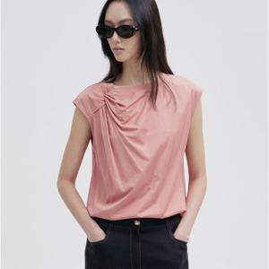 [쥬크]숄더 꼬임 디테일 민소매 티셔츠_Z252MSM029