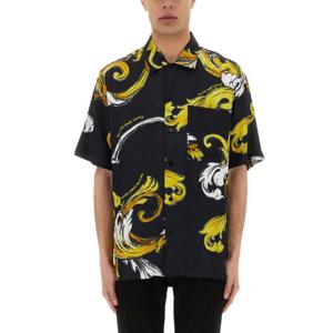 VERSACE JEANS COUTURE BAROQUE OUTLINE PRINT SHIRT 78GAL2B0NS632G89