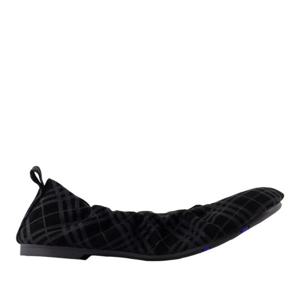 버버리 블랙 가죽 베이비 발레리나 8111538 A1189 BLACK